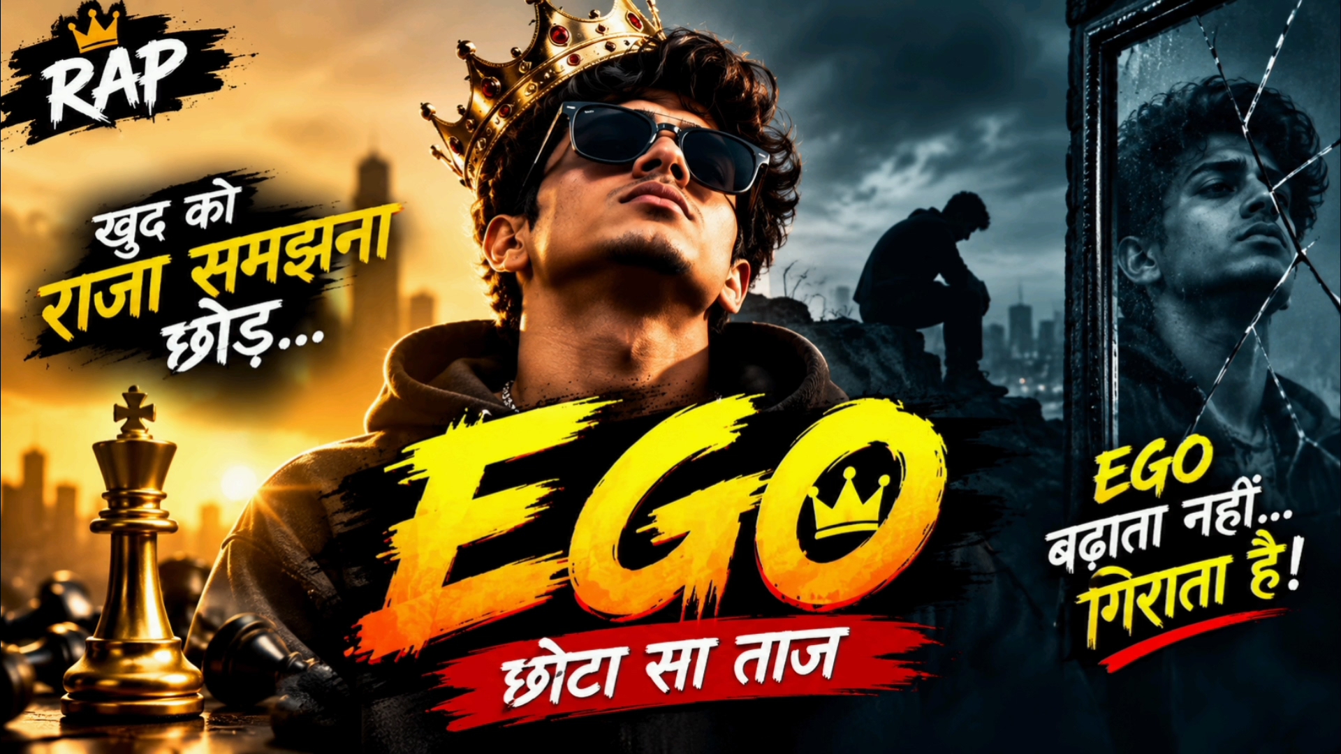 EGO 👑 | खुद को राजा समझना छोड़ | Powerful Rap | Hindi Motivation #Shorts