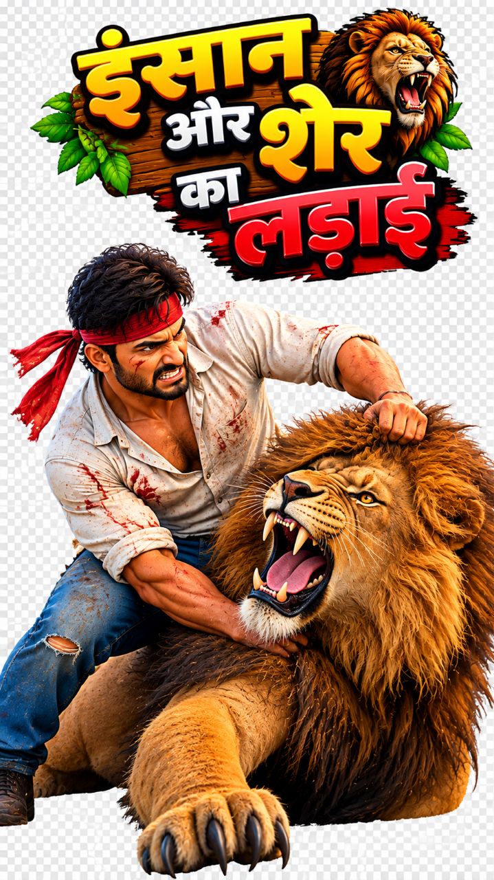 🦁🔥 इंसान और शेर की खतरनाक लड़ाई | आखिर कौन जीतेगा?