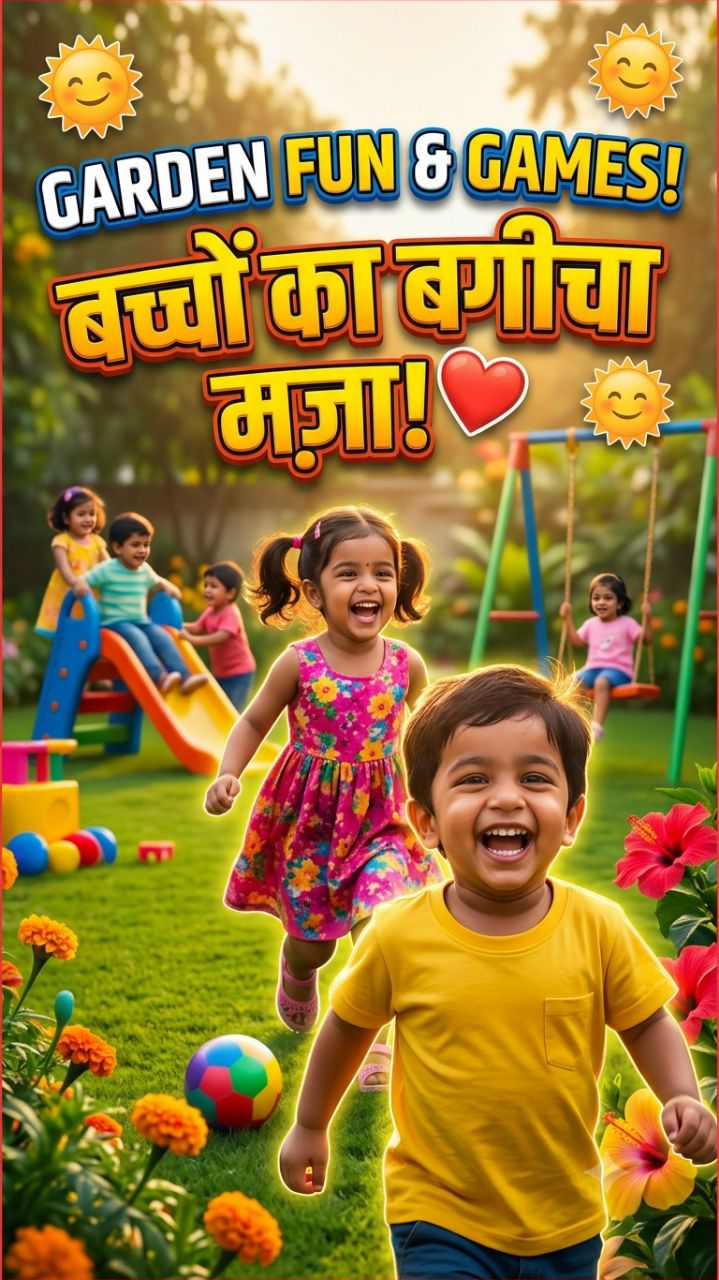 Baccha garden mein masti karna