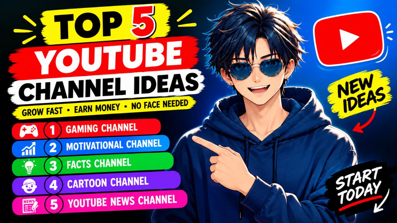 TOP 5 BEST YOUTUBE CHANNEL IDEAS IN 2026 🔥