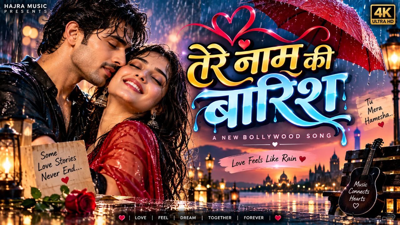 तेरे नाम की बारिश | New Hindi Romantic Song 2026 | Bollywood Love Song | Hajra Music