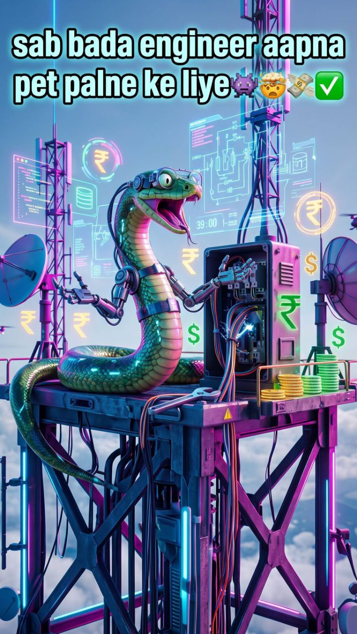 "🐍Sap bna Engineer 😁😆😅😂"  |#funny |#funny_snake| |@KahaniLoopAI|