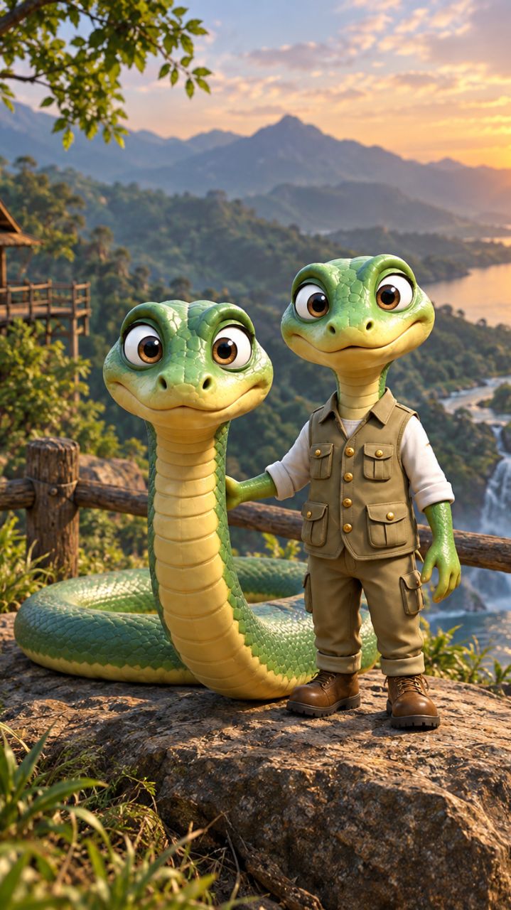 When Snakes and Humans Swap Roles! 🐍😂 #UltiDuniya #SnakeComedy #ThungThungSahur #FunnyShorts