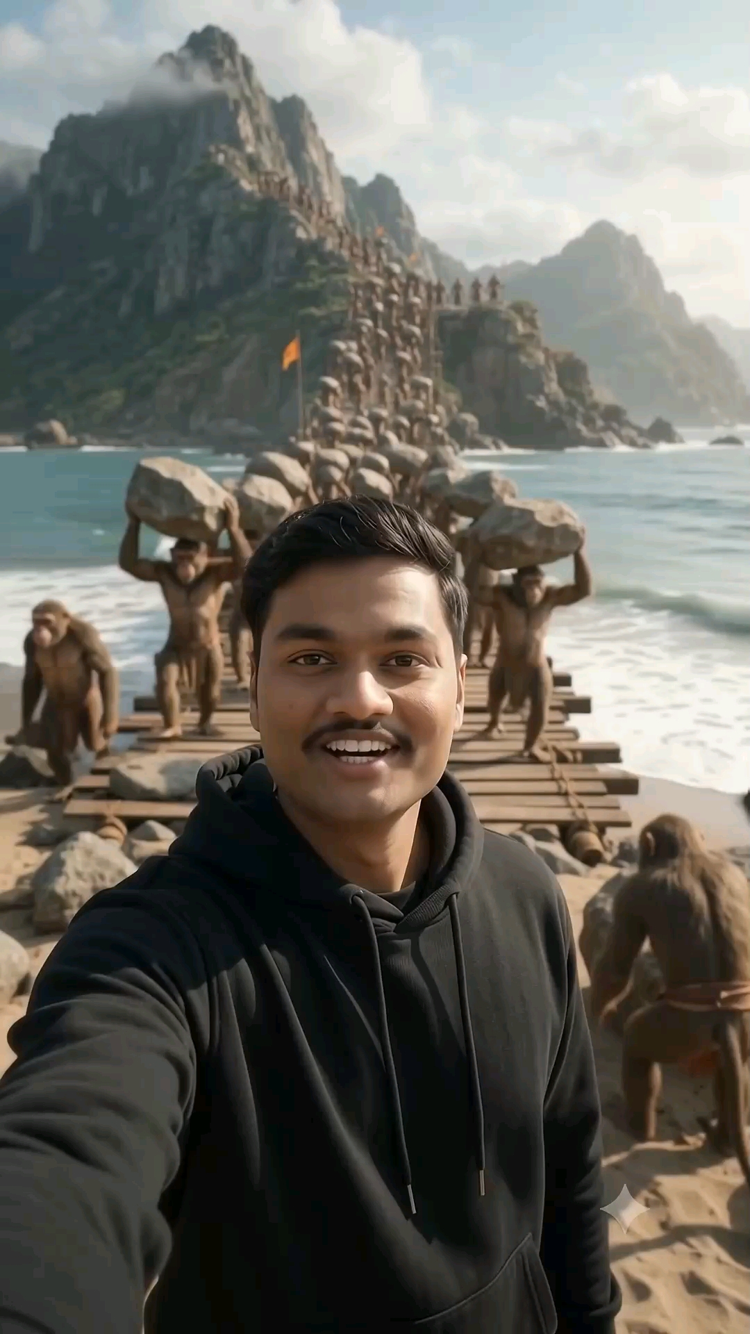 Episode 4 Ramsetu ban raha hai.