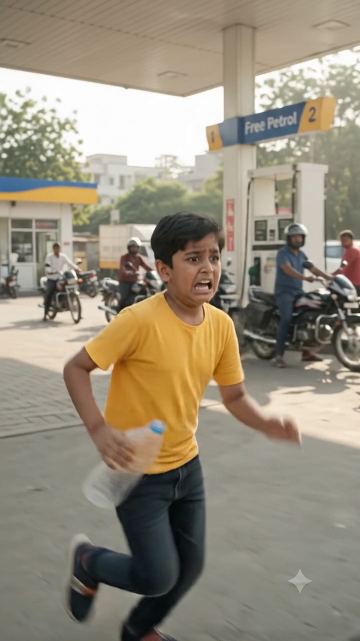 मुफ़्त पेट्रोल का सपना… असल में ₹100 का पेट्रोल! 😂⛽💸