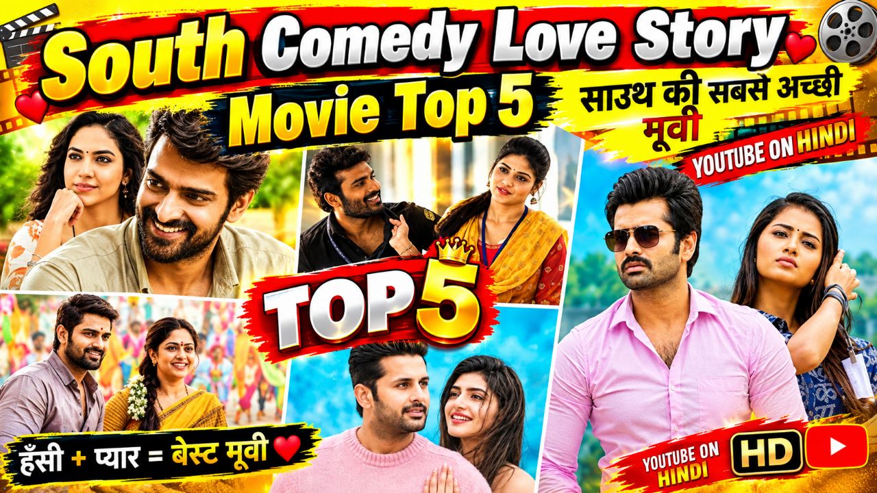 Top 5 South Romantic & Comedy Movie। Best Love Story Movies। South Movie Hindi।