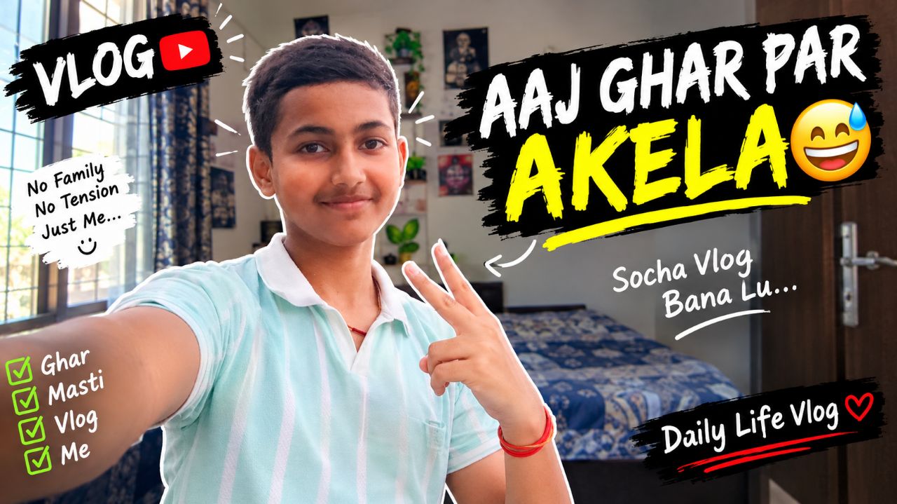Aaj Ghar Par Akela Tha 😅 | Socha Vlog Bana Lu | My First Vlogging Vlog ❤️