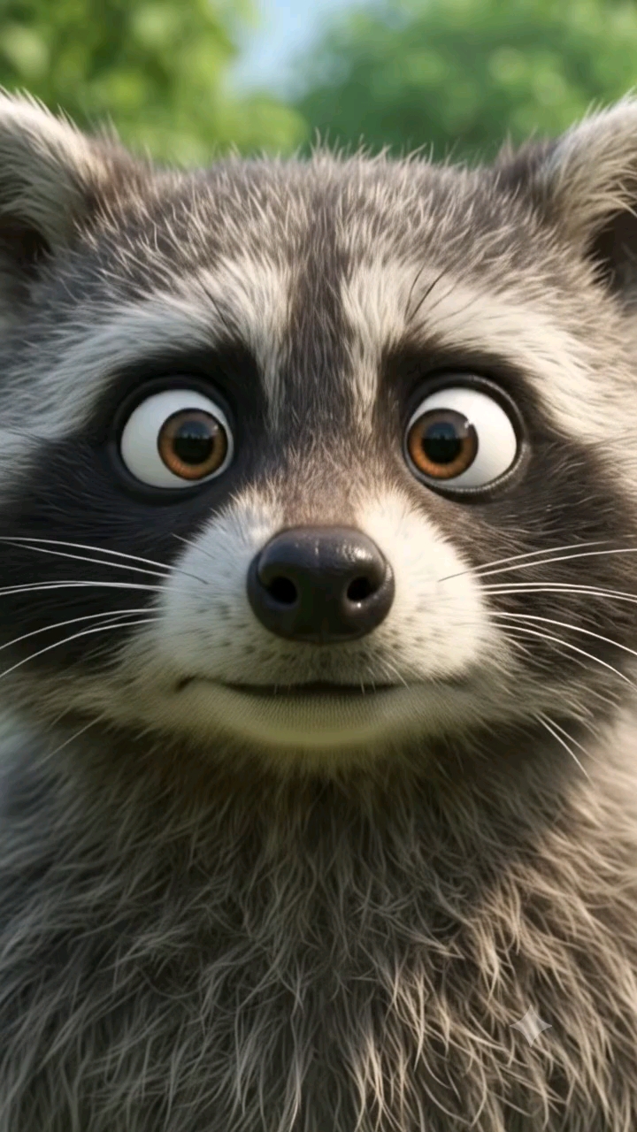 Raccoon Gets Scared by a Tiny Squirrel 😂 #Shorts #FunnyAnimals #Raccoon #Squirrel #Comedy #Viral