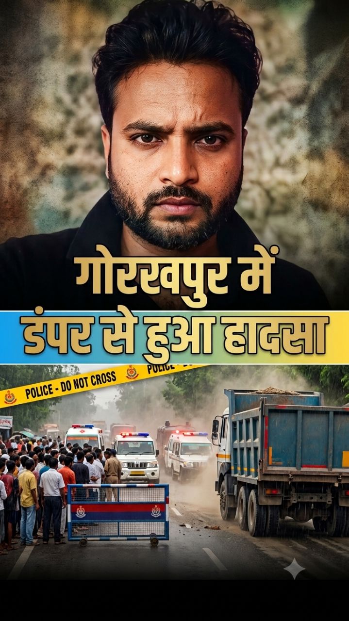गोरखपुर में दर्दनाक हादसा: डंपर की चपेट में आया 15 वर्षीय छात्र, मौके पर मौत