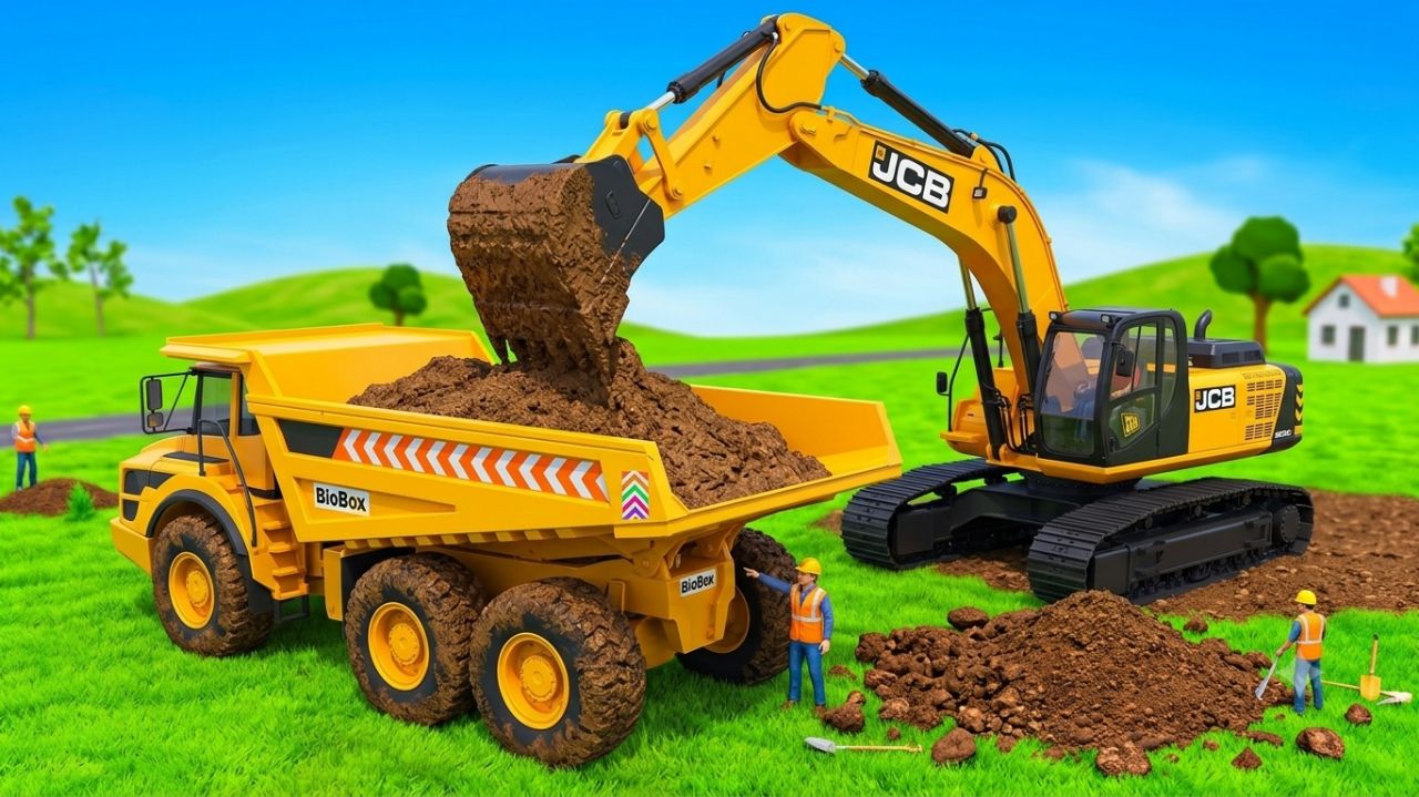 Heavy Village Tractor Work | JCB, Dumper, Holland & John Deere Extreme Mud Loading Gameplay 🚜🔥