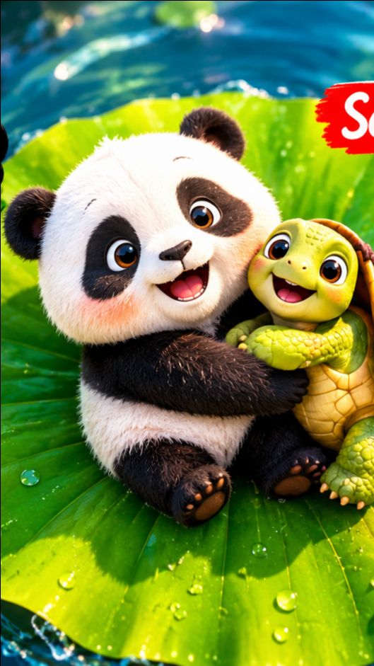 Panda and Turtle’s Funny River Adventure | Cute 3D Cartoon Story