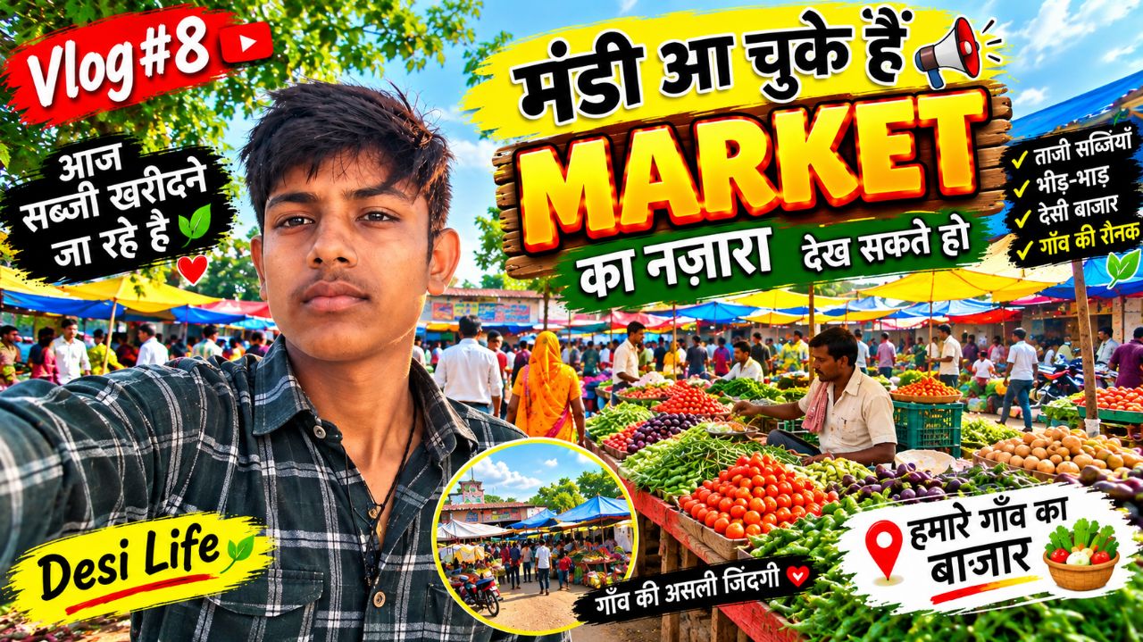 सब्जी खरीदने Market आ गए 🥦🥕 | आज बाजार का पूरा नज़ारा | Desi Life | village vlog