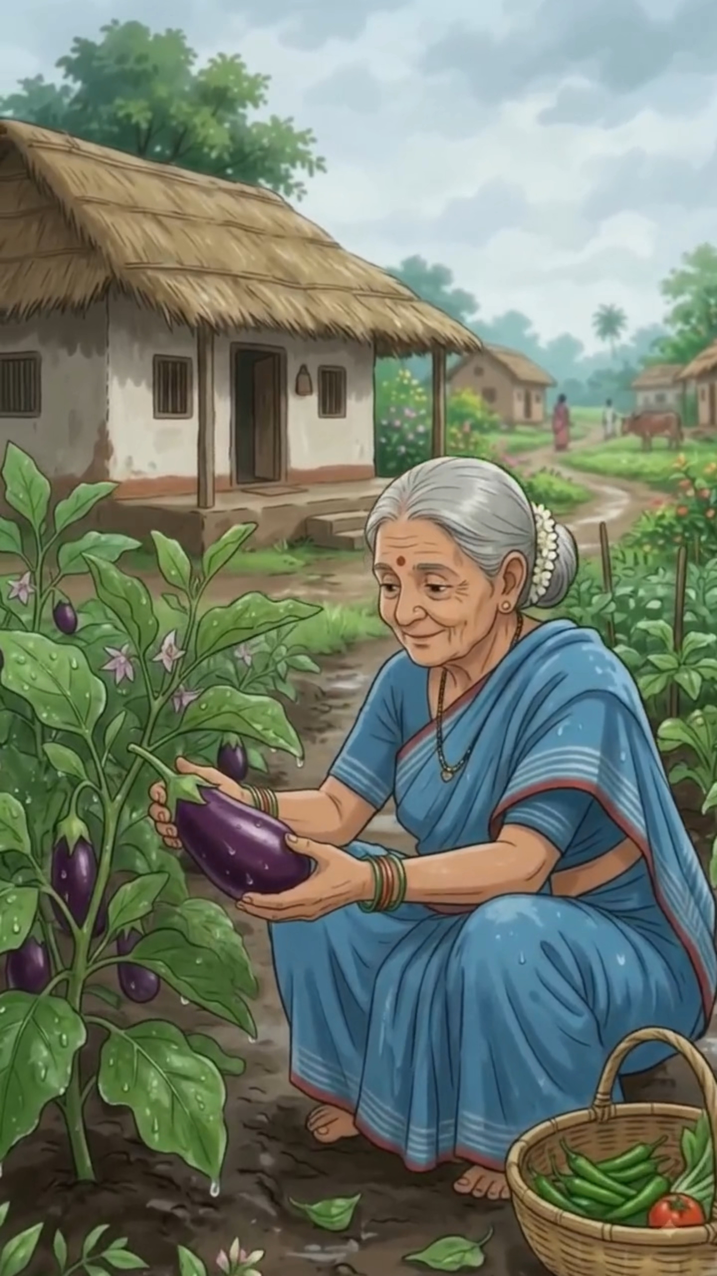Grandma Makes Smoky Baingan Bharta 🍆🔥 | Cozy Village Life