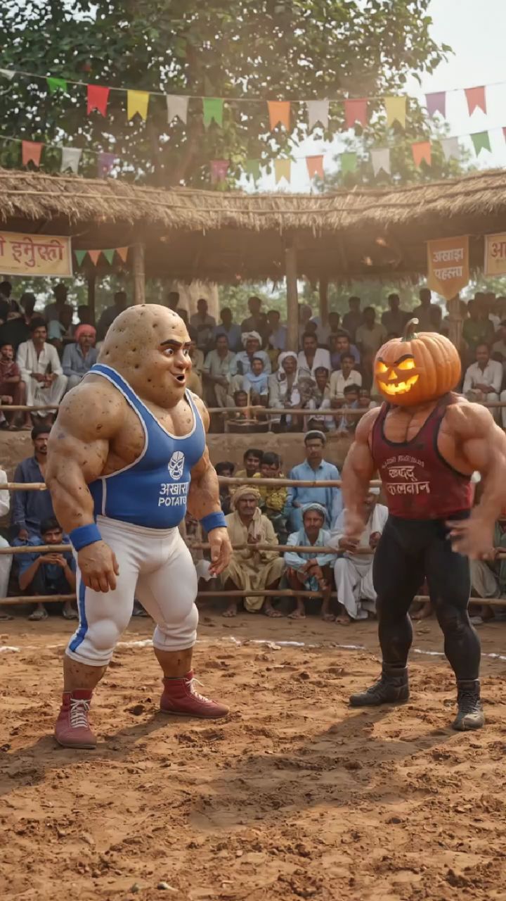 🥔 आलू पहलवान vs घमंडी कद्दू 🎃 | ब्लैक थार की जंग! 😂🔥