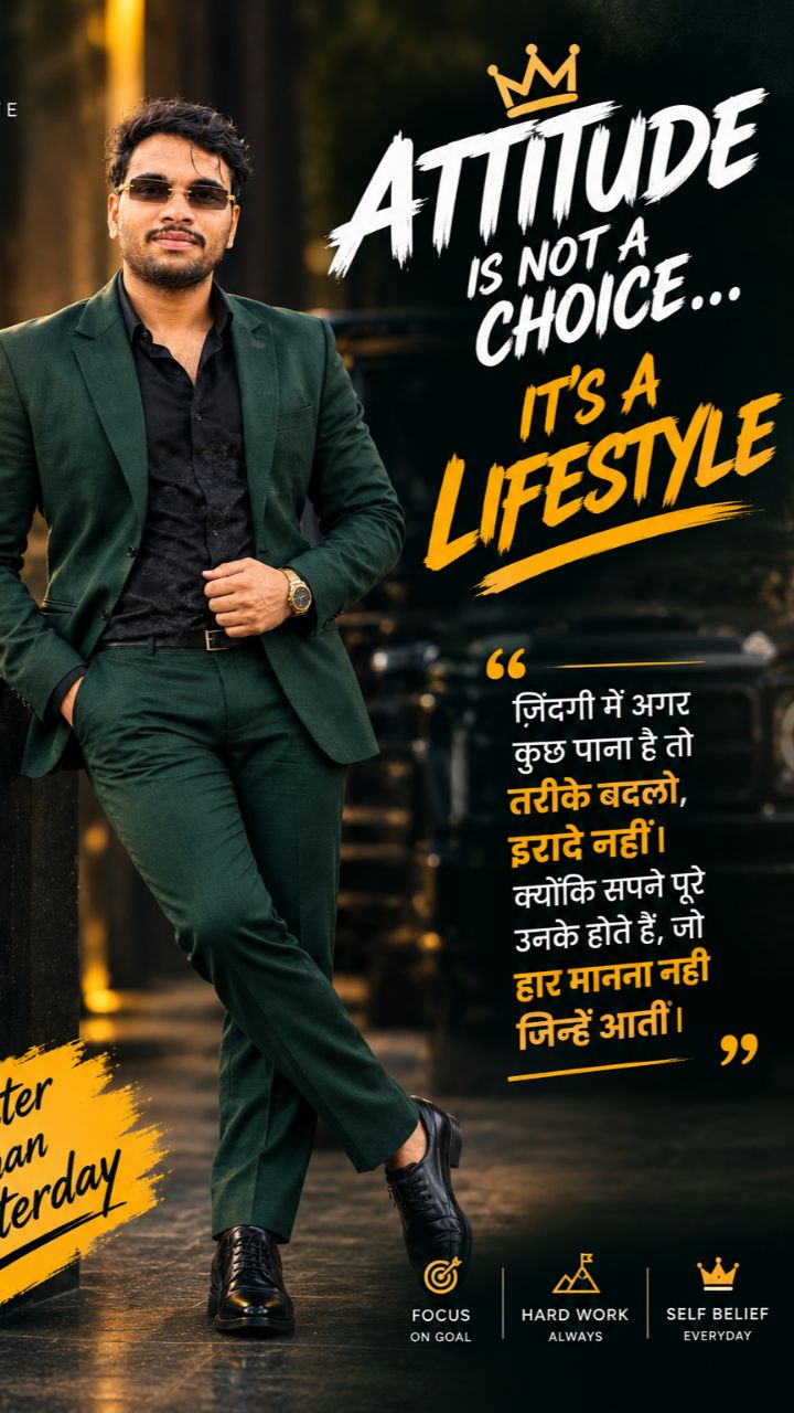 Attitude नहीं, Lifestyle है 😎🔥 | Never Give Up 💯#Shorts