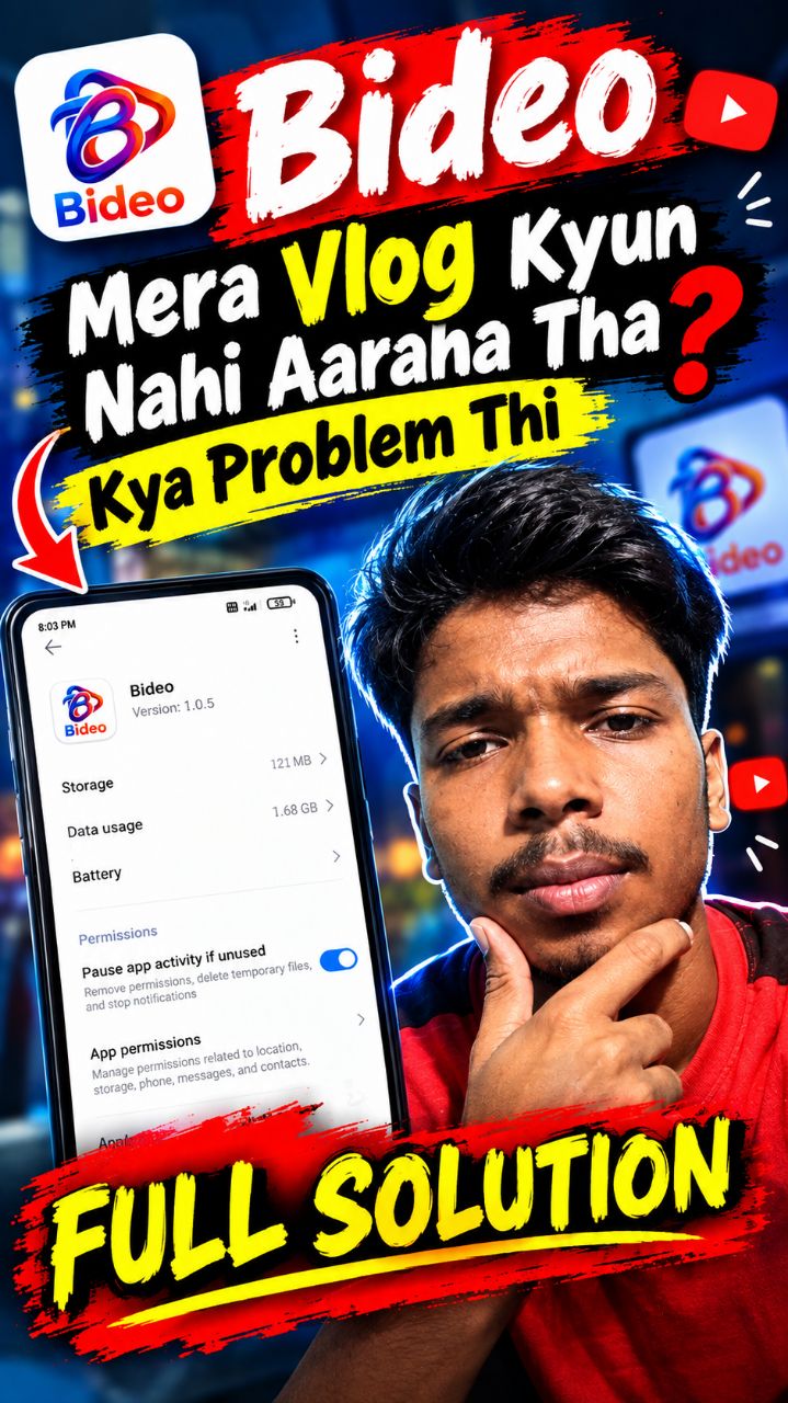 Mera Vlog Kyun Nahi Aa Raha Tha? 😱 Kya Problem Thi | Bideo App Full Solution