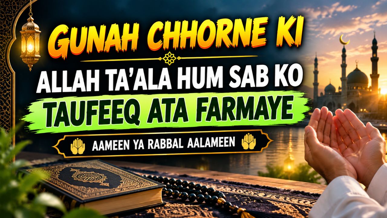Gunah Chhorne Ki Allah Ta'ala Hum Sab Ko Taufeeq Ata Farmaye | Aameen 🤲❤️