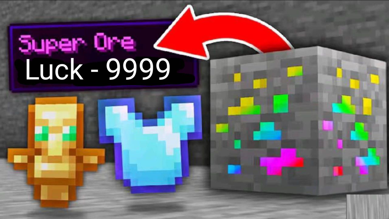 Minecraft, But Ores Drop Op Items