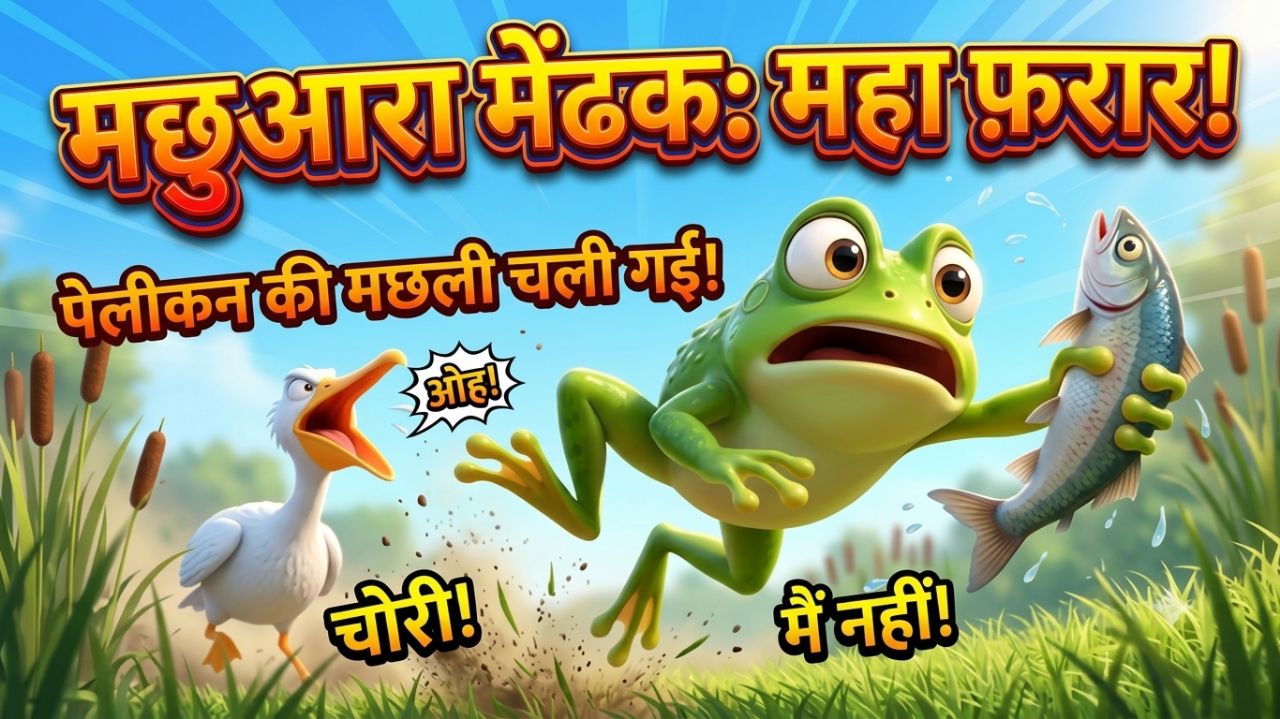 MENDHAK NE KI MACCHLI CHORI! 🤫🐟 Pelican vs Frog Food Battle! (Frog stole the fish! Pelican vs Frog