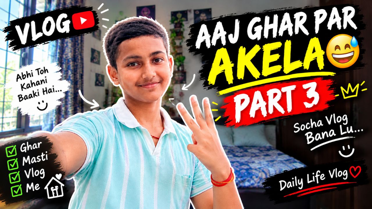 Aaj Ghar Par Akela Tha 😅 | Vlog Part 3 | Abhi Toh Kahani Baaki Hai 🔥