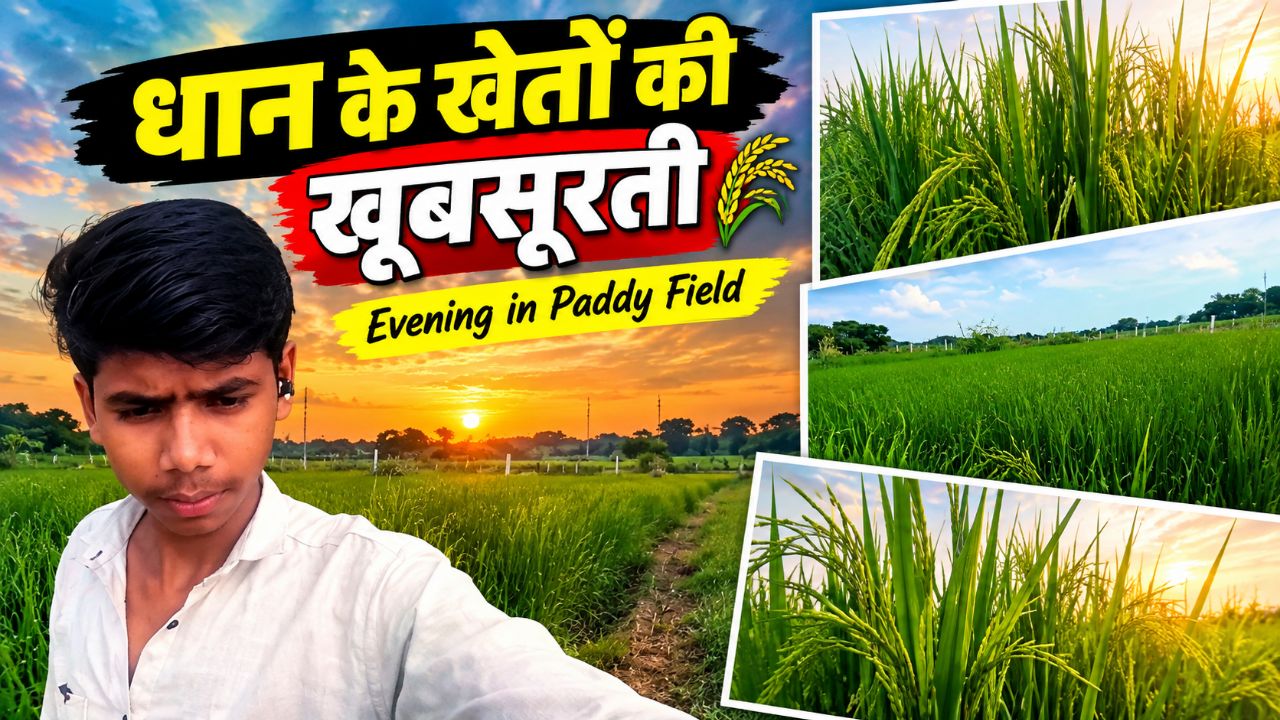 धान के खेतों की खूबसूरती | Evening in Paddy Field