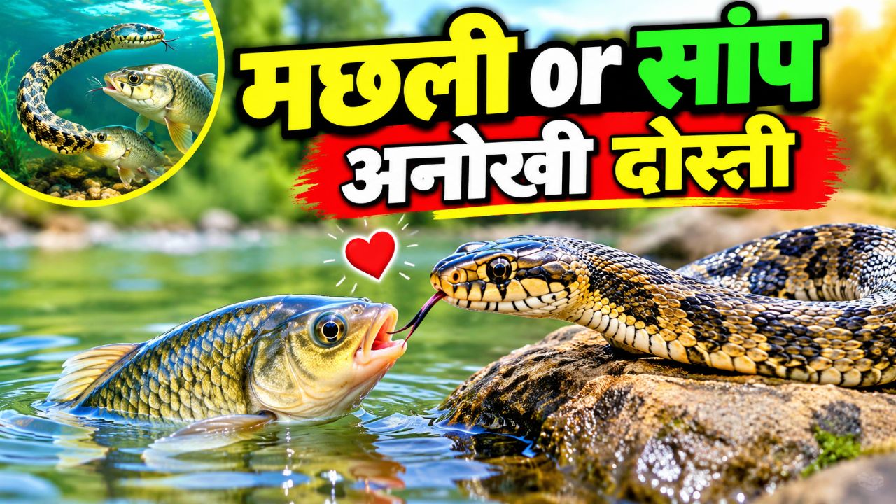 🐍🐟 मछली और साँप की अनोखी दोस्ती 😱❤️ | Machhli Aur Sanp Ki Anokhi Dosti |