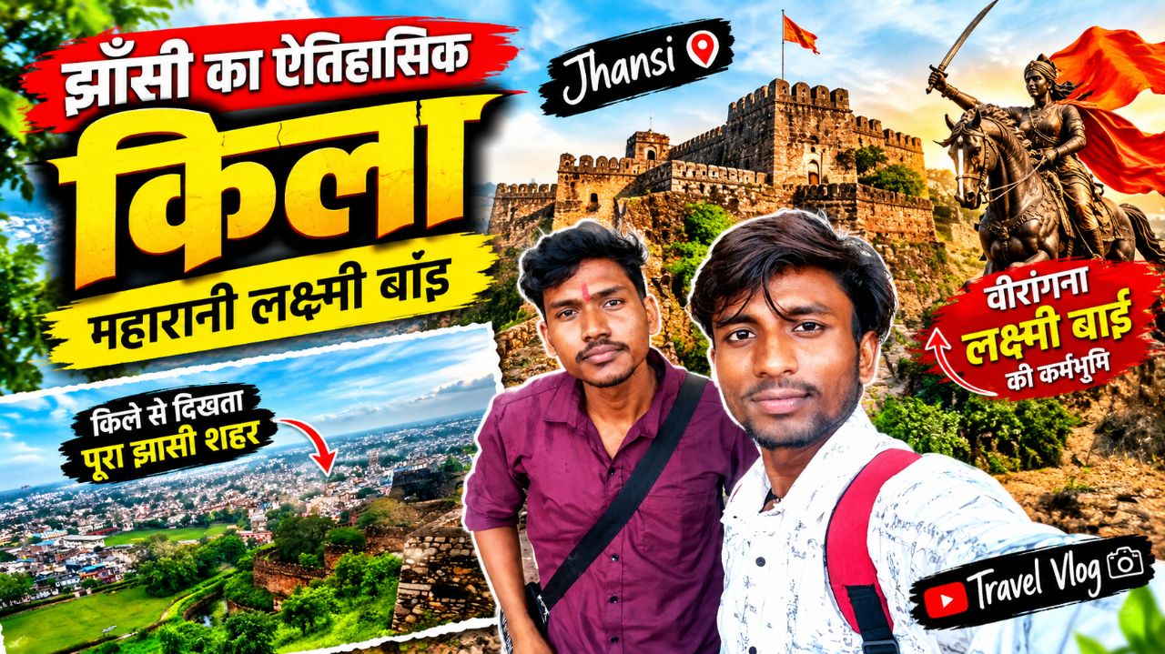 झाँसी का ऐतिहासिक किला 😱 | महारानी लक्ष्मीबाई की धरती | Jhansi Fort Vlog 🏰🔥