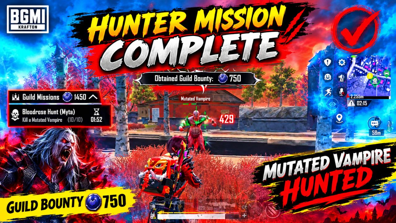 Hunter mission complete ✅ #best #bgmishorts #shortsvideo #pubgmobile #bgmi #viralshort  #pubg