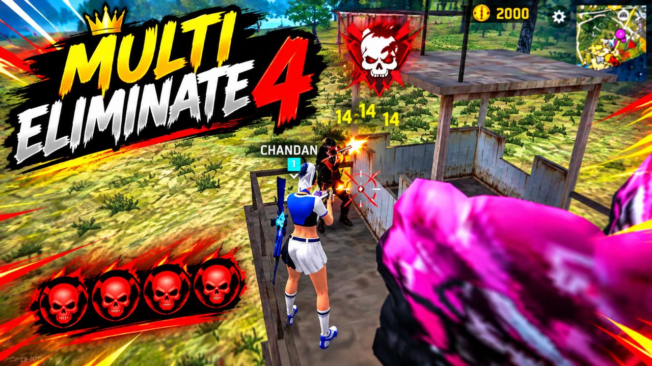 Ek hi fight mein MULTI ELIMINATE 4! 🔥😱
Aaj ke Free Fire gameplay mein dekho insane aim