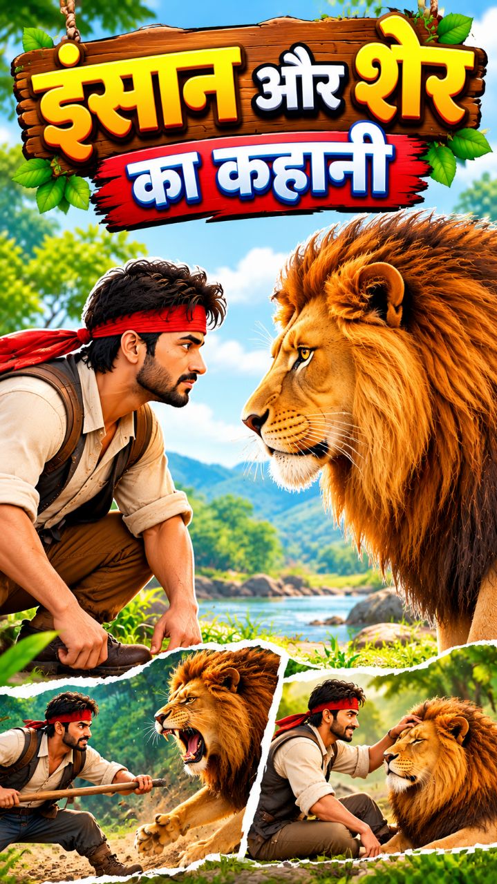 इंसान और शेर की कहानी 🦁👨
