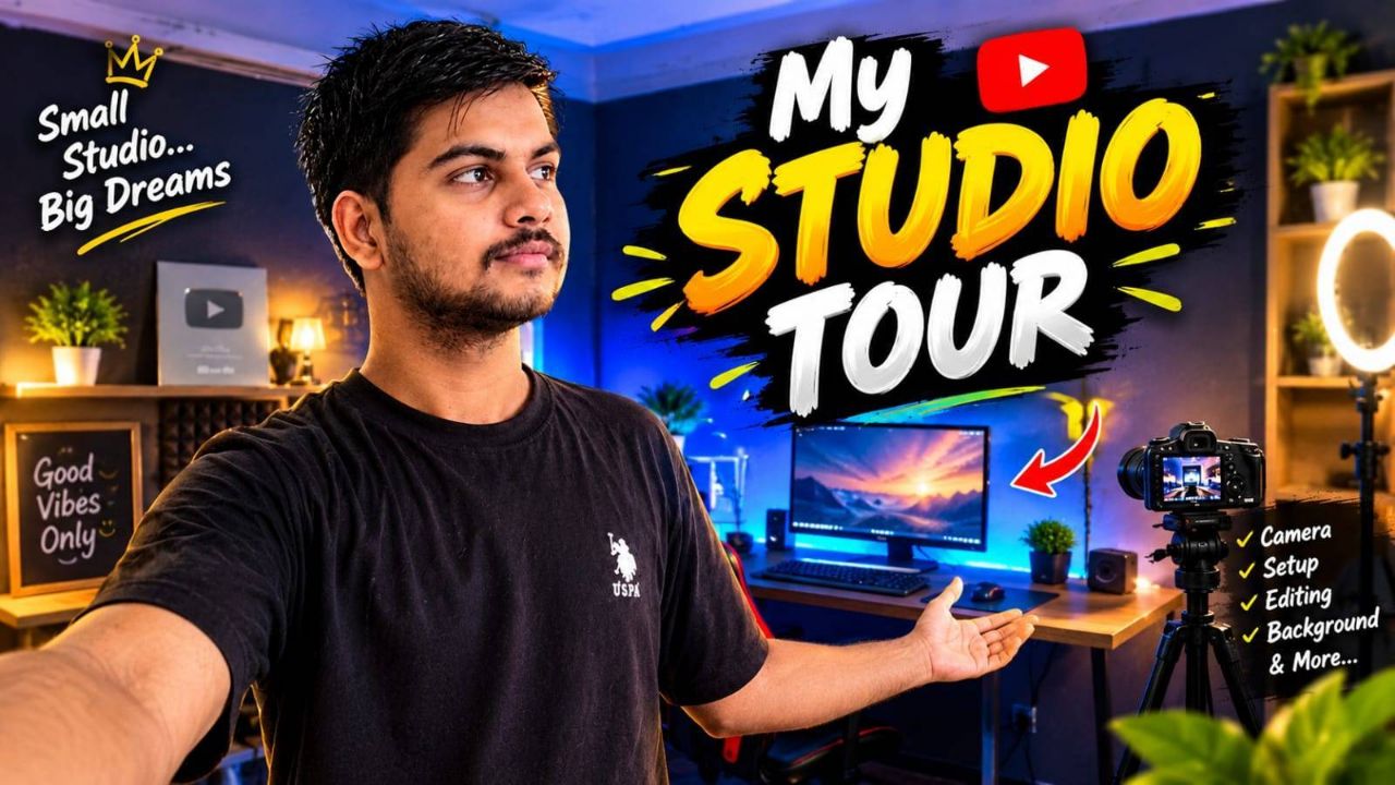 My Studio Tour 🎥🔥 | My Small YouTube Studio Setup | Creator Setup Tour