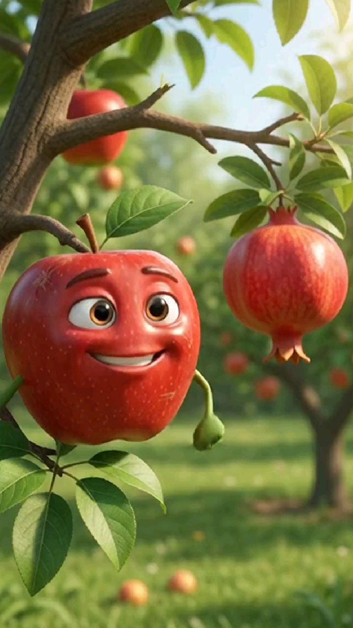 🍎 सेब और अनार की दोस्ती ❤️

एक बगीचे में एक लाल सेब और एक मीठा अनार रहते थे।
सेब अपनी चमक पर बहुत घ