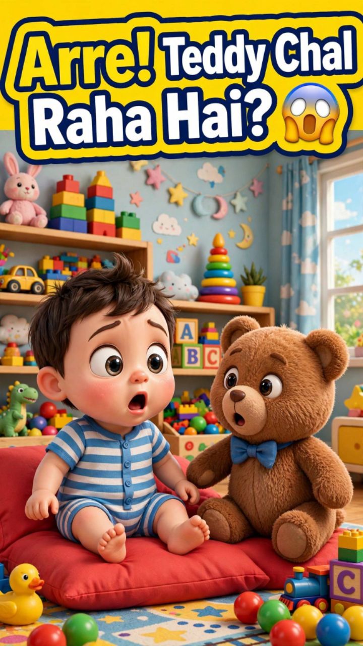 Arey Teddy Tum Khud Kaise Chal Rahe Ho? 😂 Mummy Dekho Naughty Teddy 🧸 | Cute Baby Video