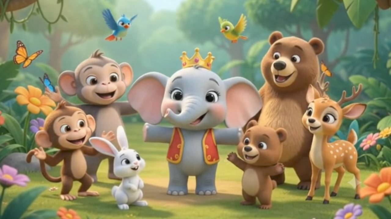 हाथी राजा की जंगल सैर | Hindi Nursery Rhymes for Kids | बच्चों के गाने | Baby Songs