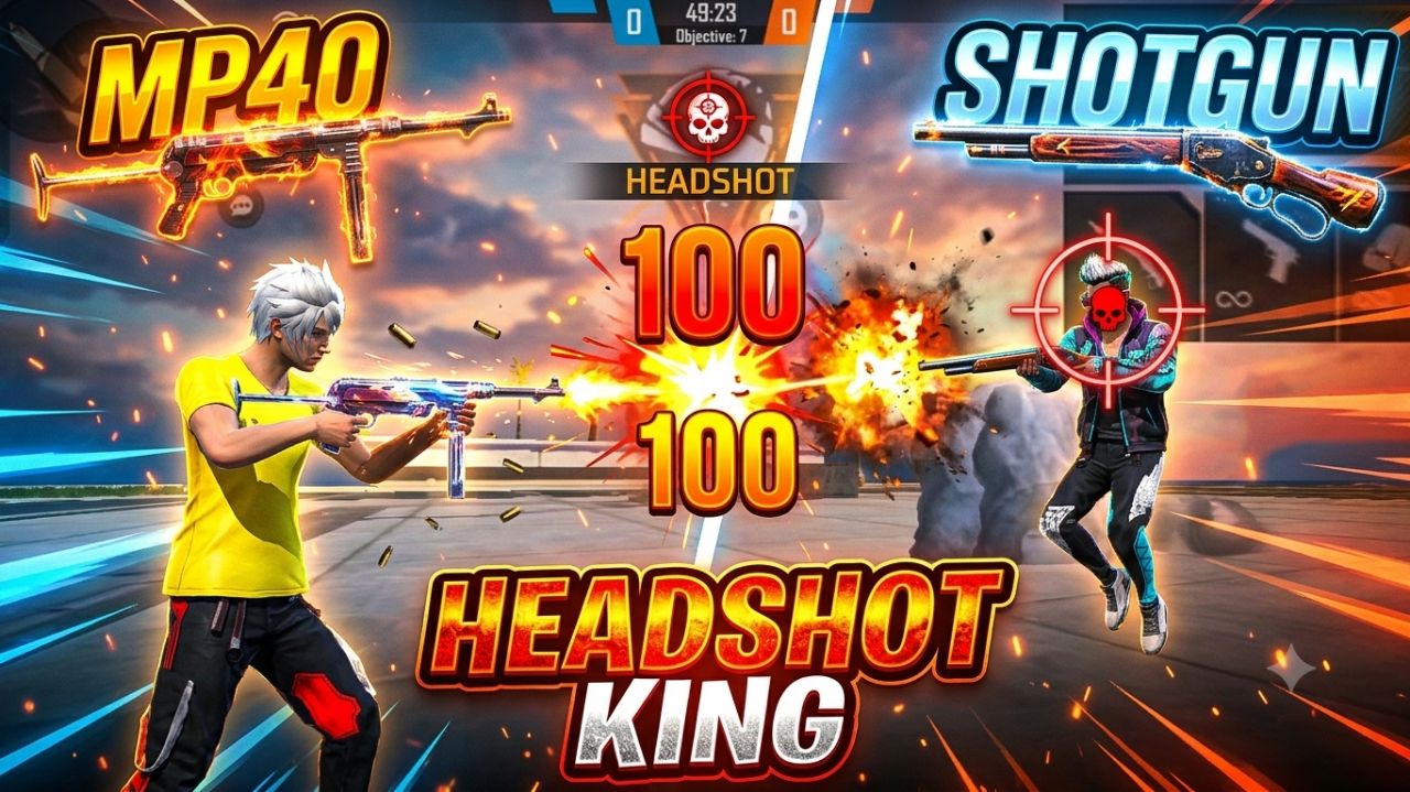 MP40 vs M1887 Shotgun Headshot Battle 💥 Unstoppable Gameplay