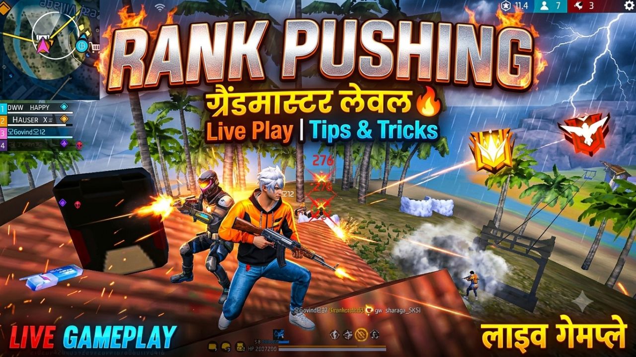 🔥 #Dobara Free Fire Rank Push 😈 | Grandmaster जाने का Mission 🔥 | Live Gameplay
