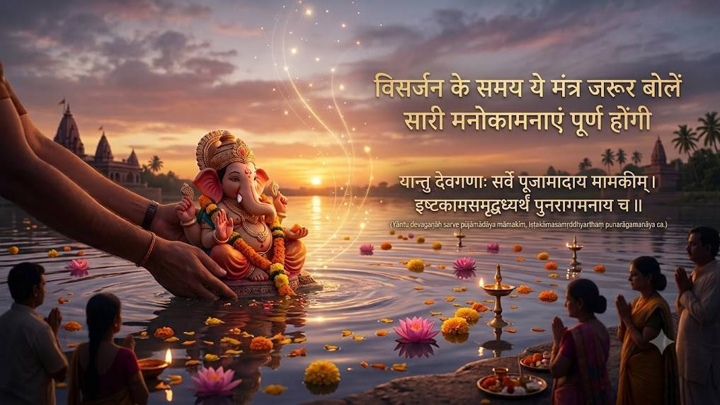गणपति विसर्जन के समय जरूर बोलें ये मंत्र 🙏 | सारी मनोकामनाएं पूर्ण होंगी 2026 #ganeshvisharjan