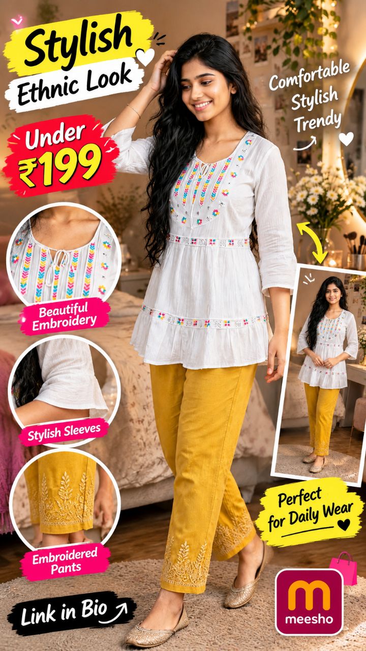 Simple, comfortable aur stylish — daily wear ke liye perfect 💕