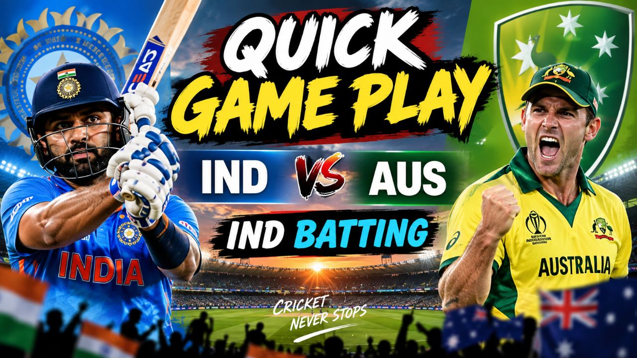 India vs aus 5overs quick game play