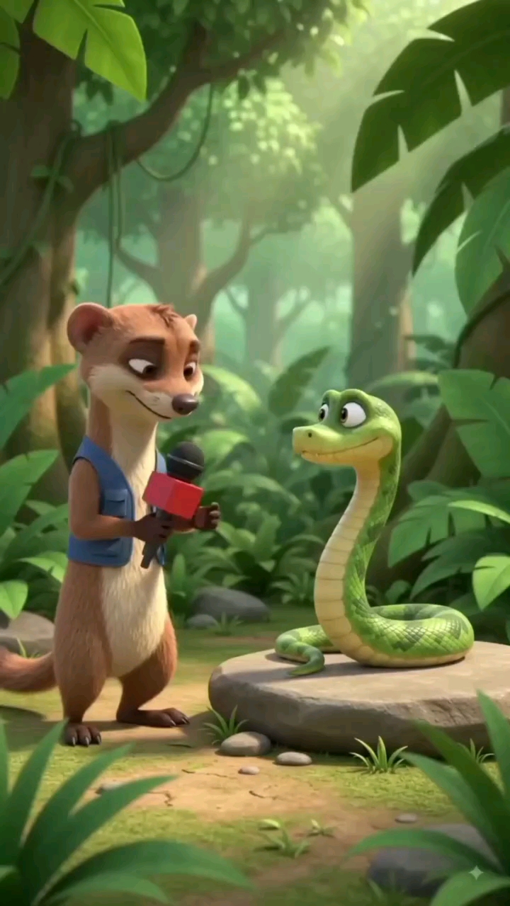 Yeh **Bholu aur Neelu** ki kahani hai! 🐍💕 Dekho inhe:

**Characters:**
- **Bholu** (Green/O