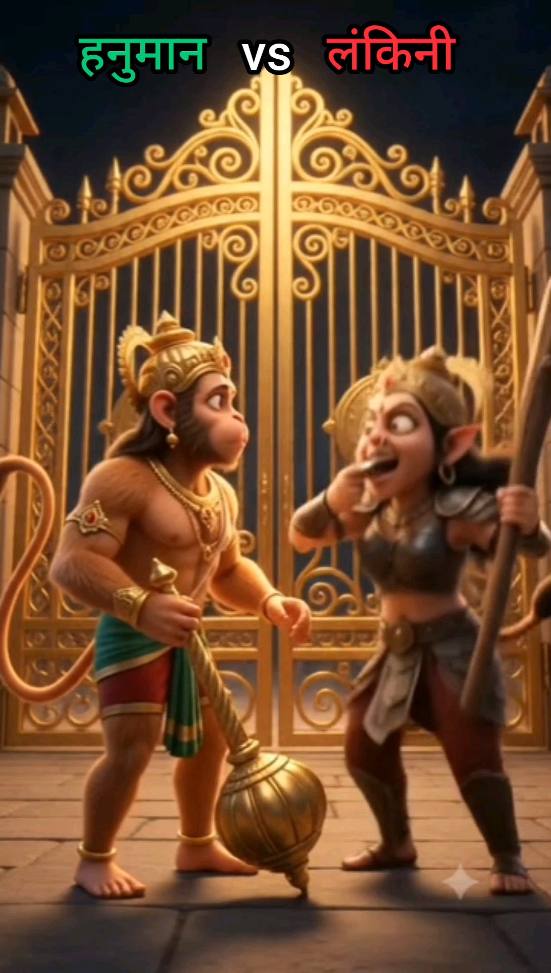 Hanuman vs lankini funny video