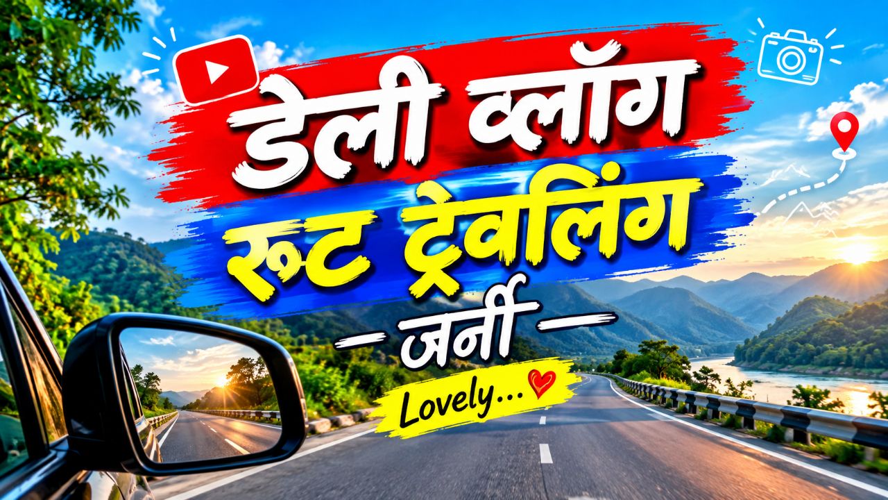 Daily vlog road travelling journey