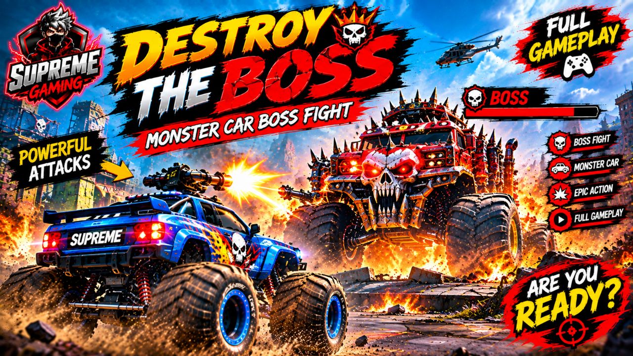 Destroy The Boss 💥 | Monster Car Boss Fight & Crazy Action