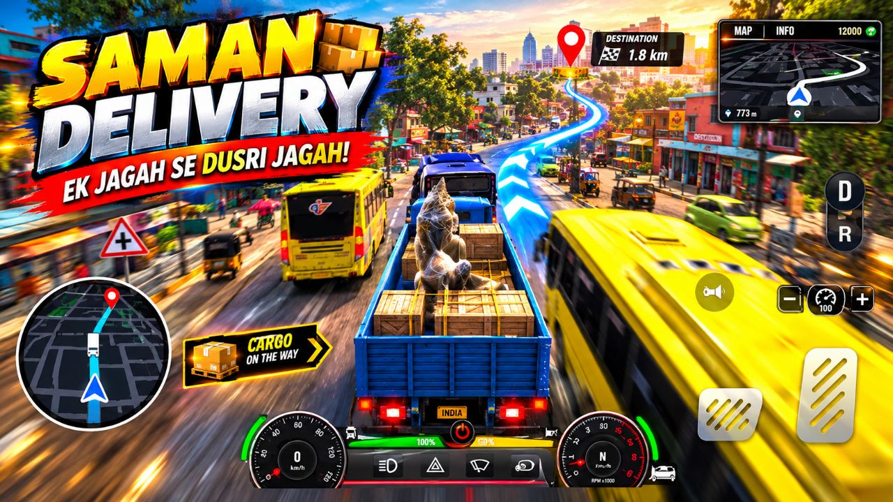 Saman Delivery Mission 🚚🔥 | Ek Jagah Se Dusri Jagah Cargo Delivery | Indian Truck Game
