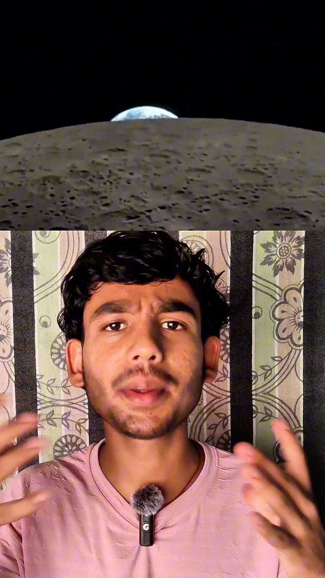 Moon and earth