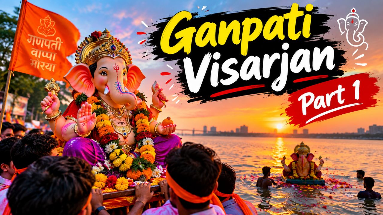 🙏 Ganpati Visarjan ❤️ | Ganpati Bappa Morya 🐘✨ | Part 1