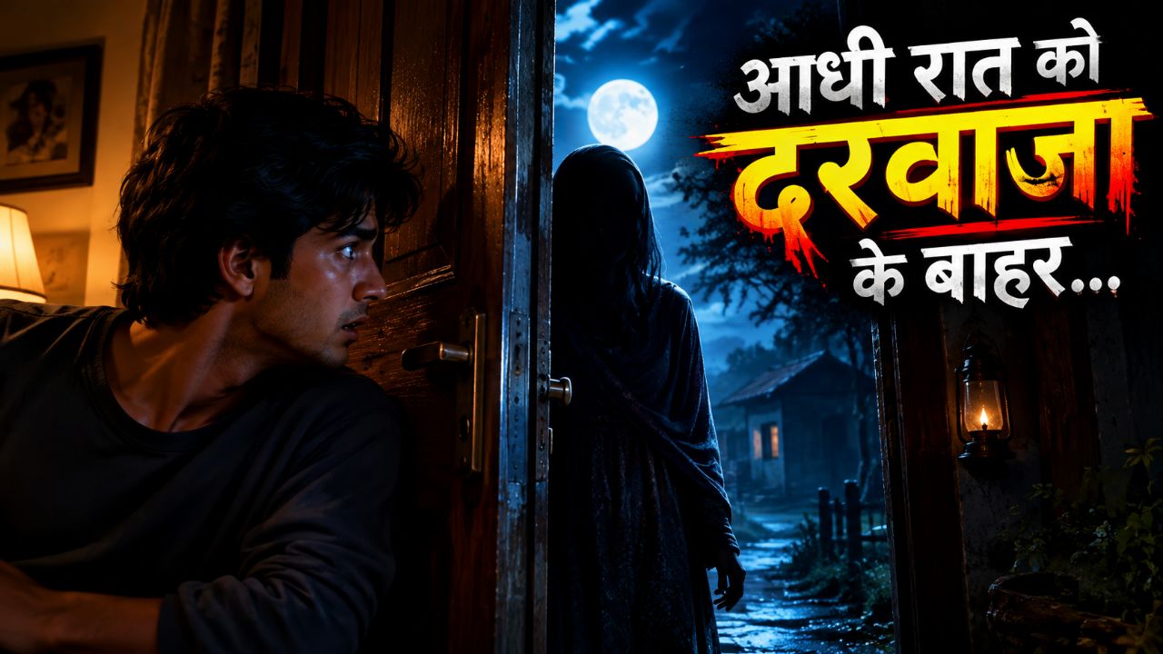 आधी रात में दरवाजा के बाहर। Aadhi Raat Me Darwaja Ke Bahar। Horror Stories Hindi