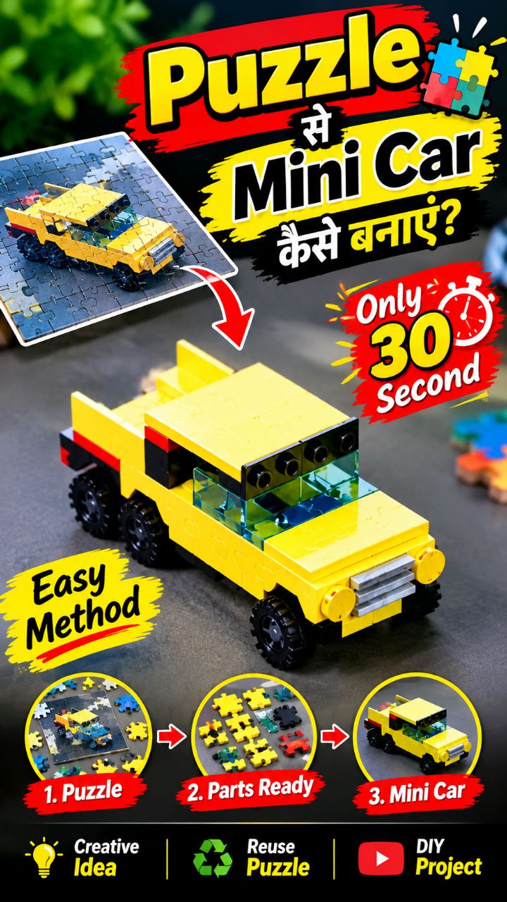 रुको! 😱 इस Puzzle को Mini Car में बदलते हुए देखोगे तो यकीन नहीं होगा! 🚗⚡