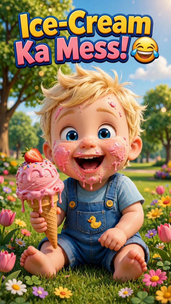 Ice-Cream Ka Mess Ho Gaya 😂🍦 | Cute Baby Funny Video