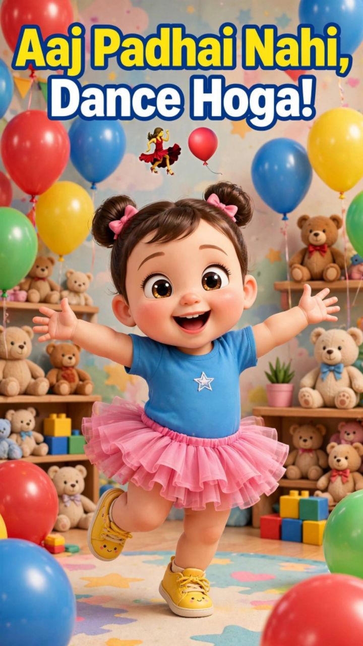 Aaj Padhai Nahi, Aaj Toh Dance Hoga! 💃🎈 | Cute Baby Dance